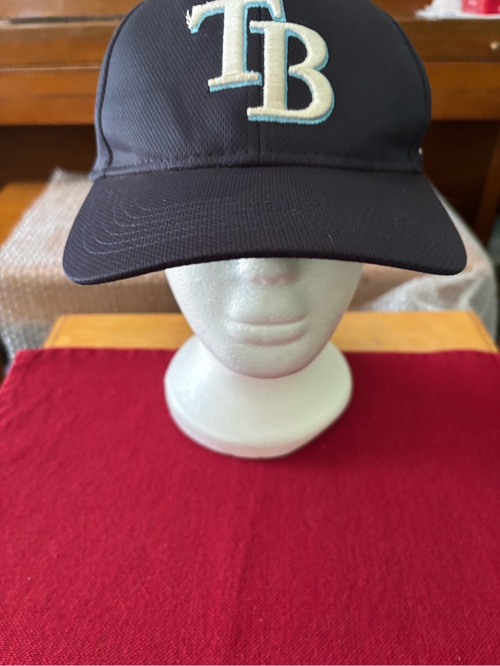 Tampa Bay Baseball Cap with Raised TB Logo - Navy